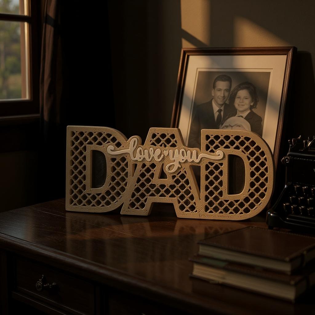 🖤 Love You Dad Desk Sign