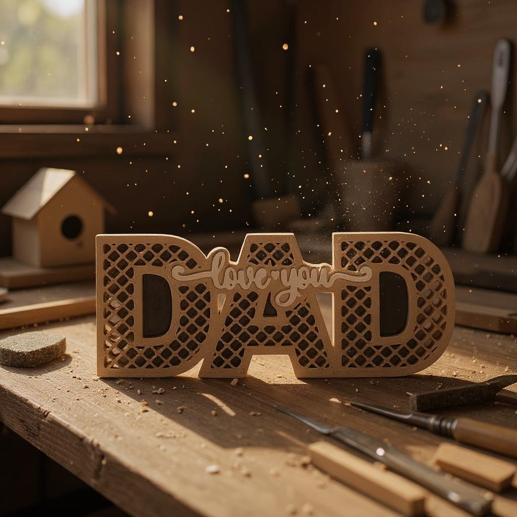 🖤 Love You Dad Desk Sign