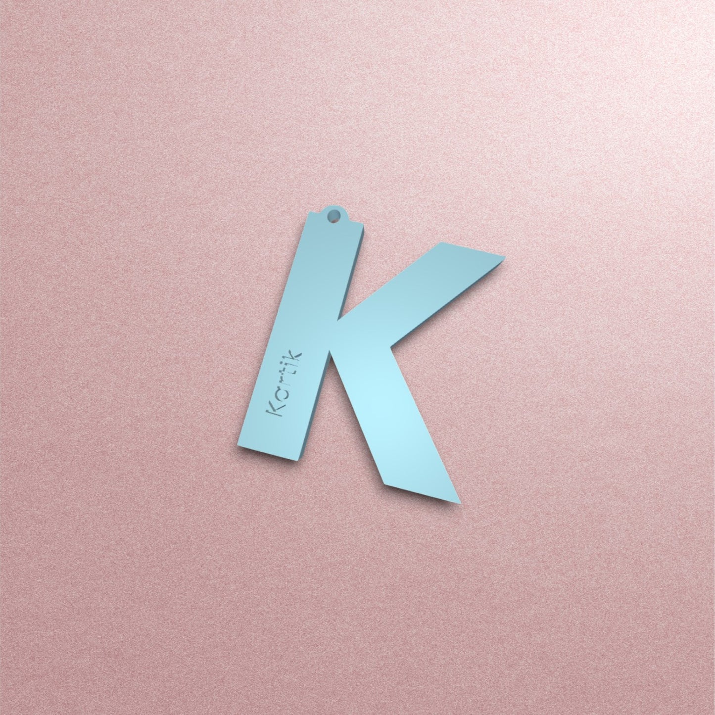Name on Letter Keychain-Custom Letter Name Keychain – Personalized Initial Charm