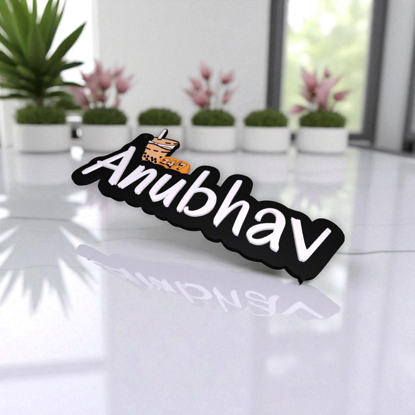 Name on Letter Keychain-Custom Letter Name Keychain – Personalized Initial Charm