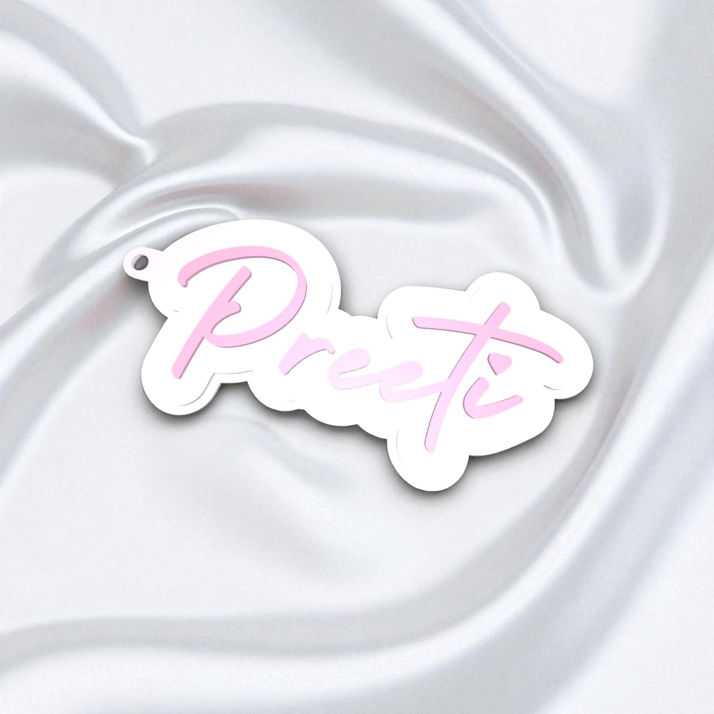Name on Letter Keychain-Custom Letter Name Keychain – Personalized Initial Charm