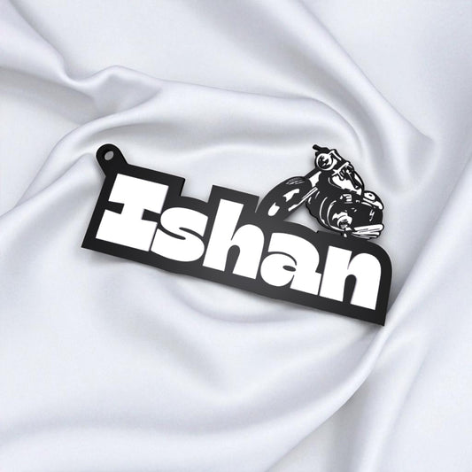 Name on Letter Keychain-Custom Letter Name Keychain – Personalized Initial Charm