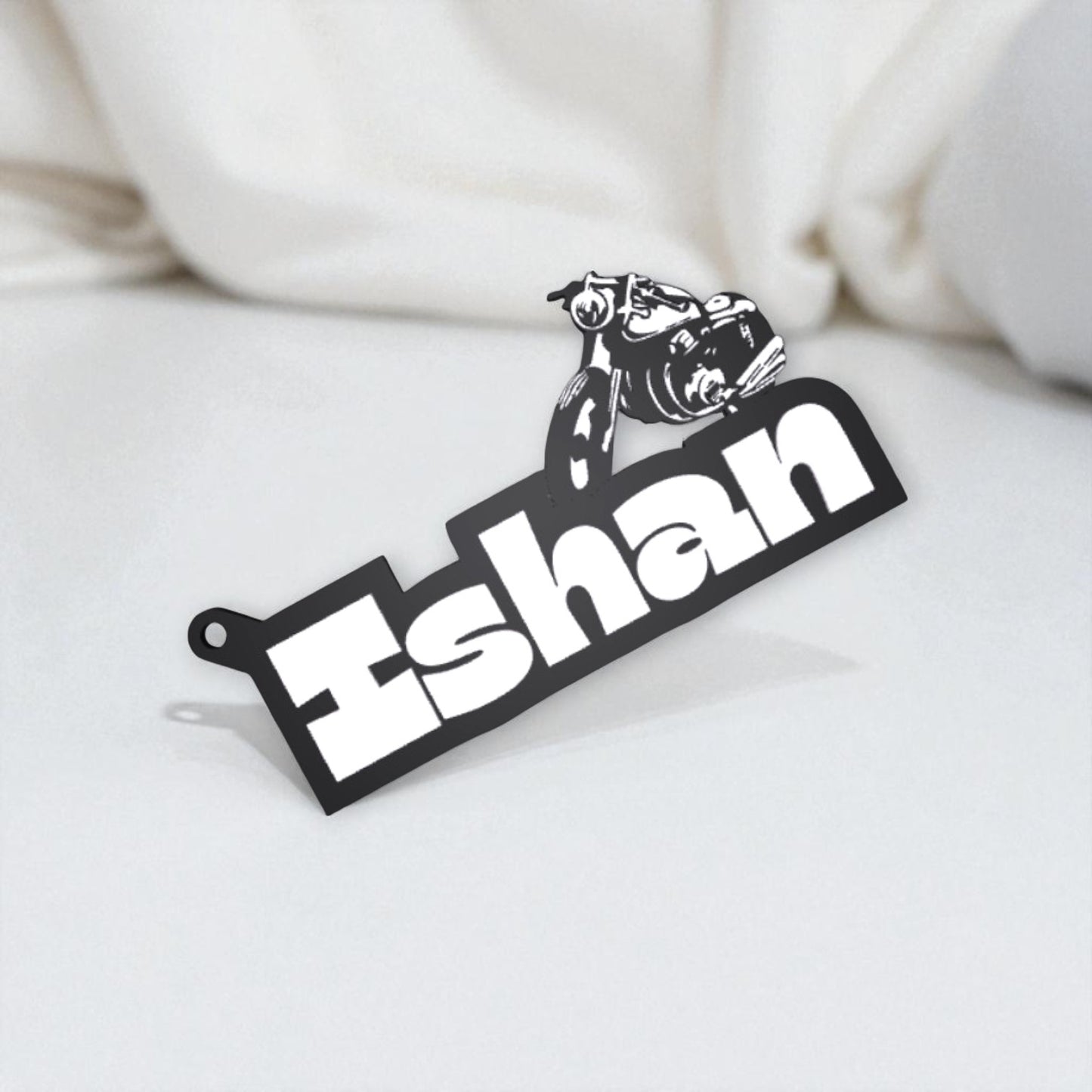 Name on Letter Keychain-Custom Letter Name Keychain – Personalized Initial Charm