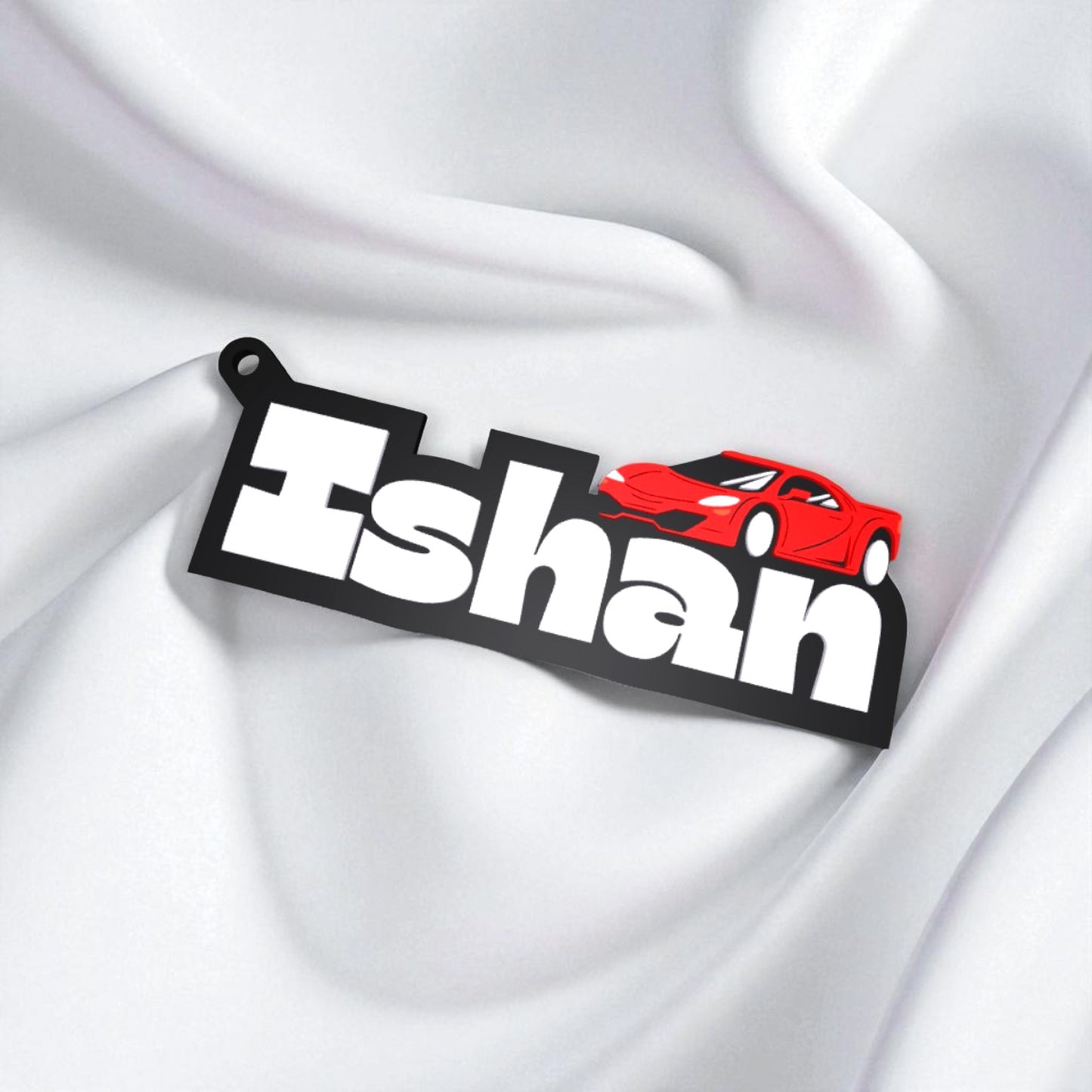 Name on Letter Keychain-Custom Letter Name Keychain – Personalized Initial Charm