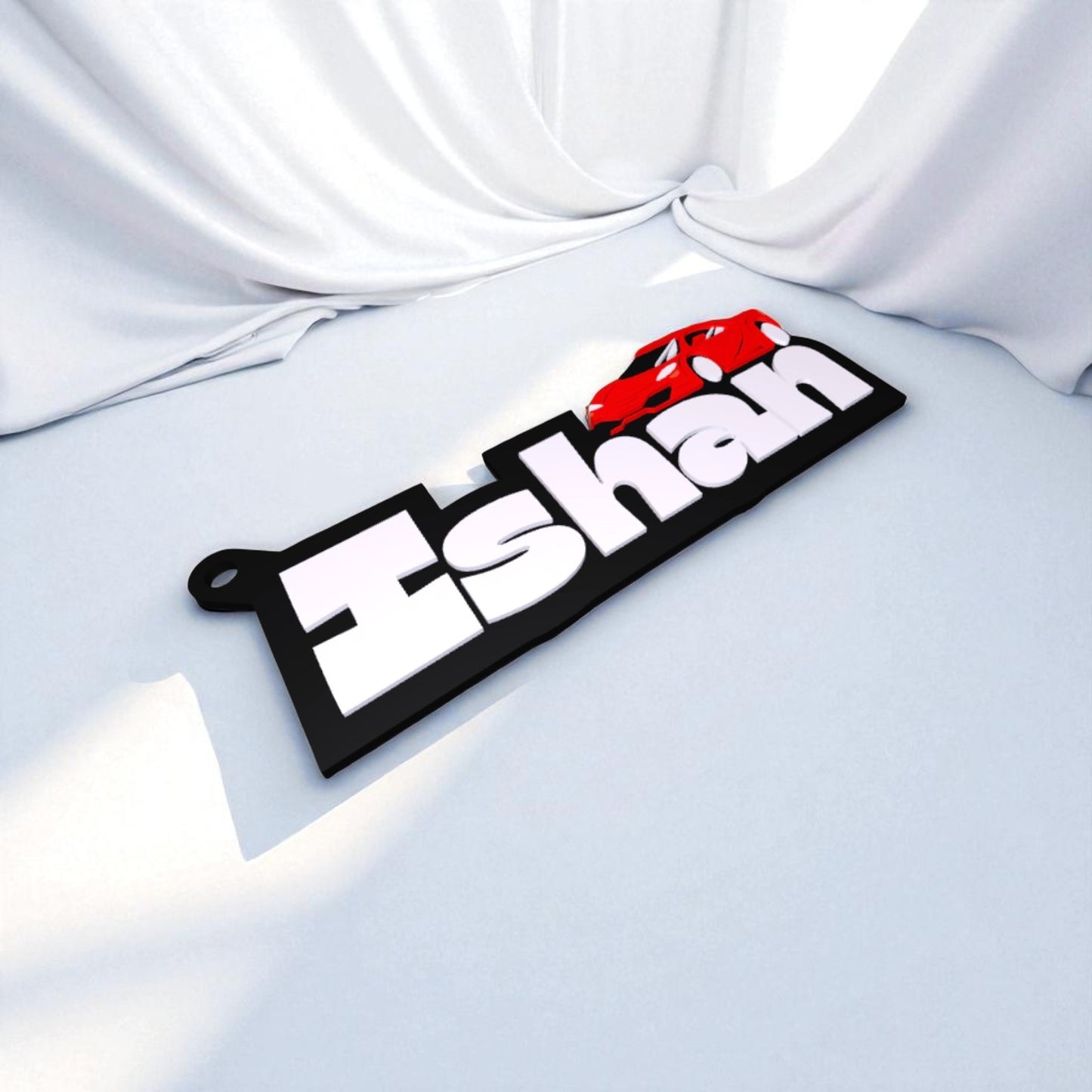 Name on Letter Keychain-Custom Letter Name Keychain – Personalized Initial Charm