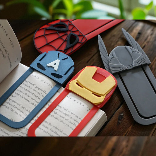 Avengers Bookmark – 3D Printed Superhero Page Marker | Set of 4 avengers