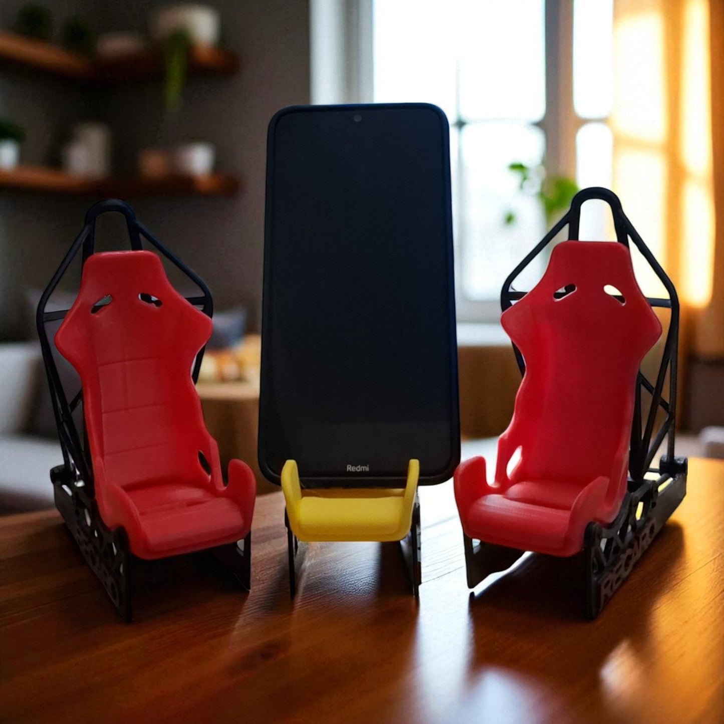 Racing Car Seat 3D Phone Stand – For Car & Speed Lovers