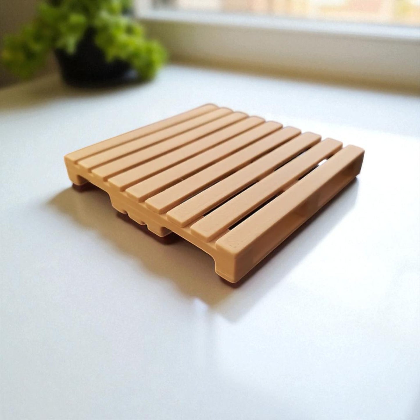 Pallet Coffee Coaster β 3D Printed Mini Wooden Pallet Style Drink Mat