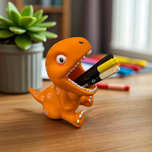 Dinosaur Pencil Holder – 3D Printed Dino-Shaped Desk Organizer for Kids & Creatives