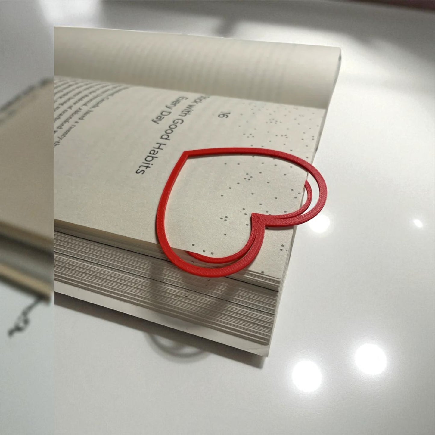 Heart-Shaped Bookmark – 3D Printed Cute Page Marker | Set of 6