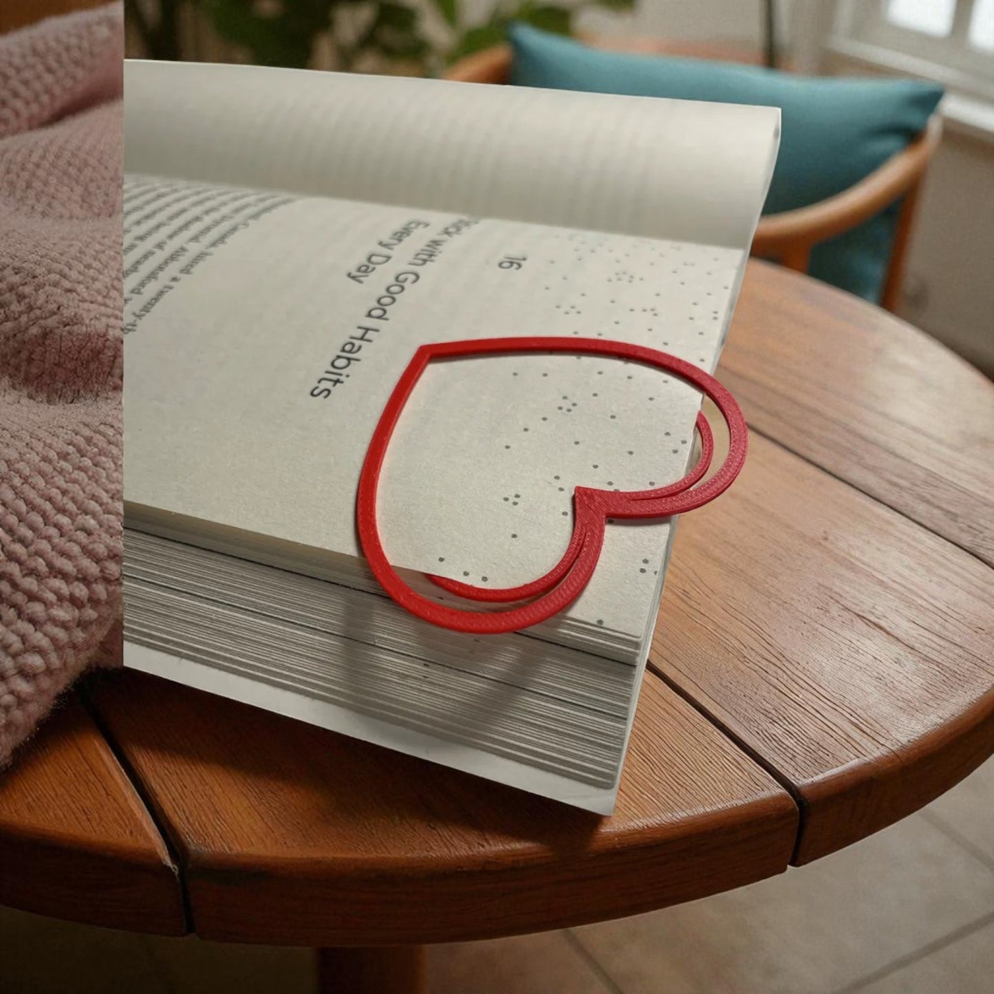 Heart-Shaped Bookmark – 3D Printed Cute Page Marker | Set of 6