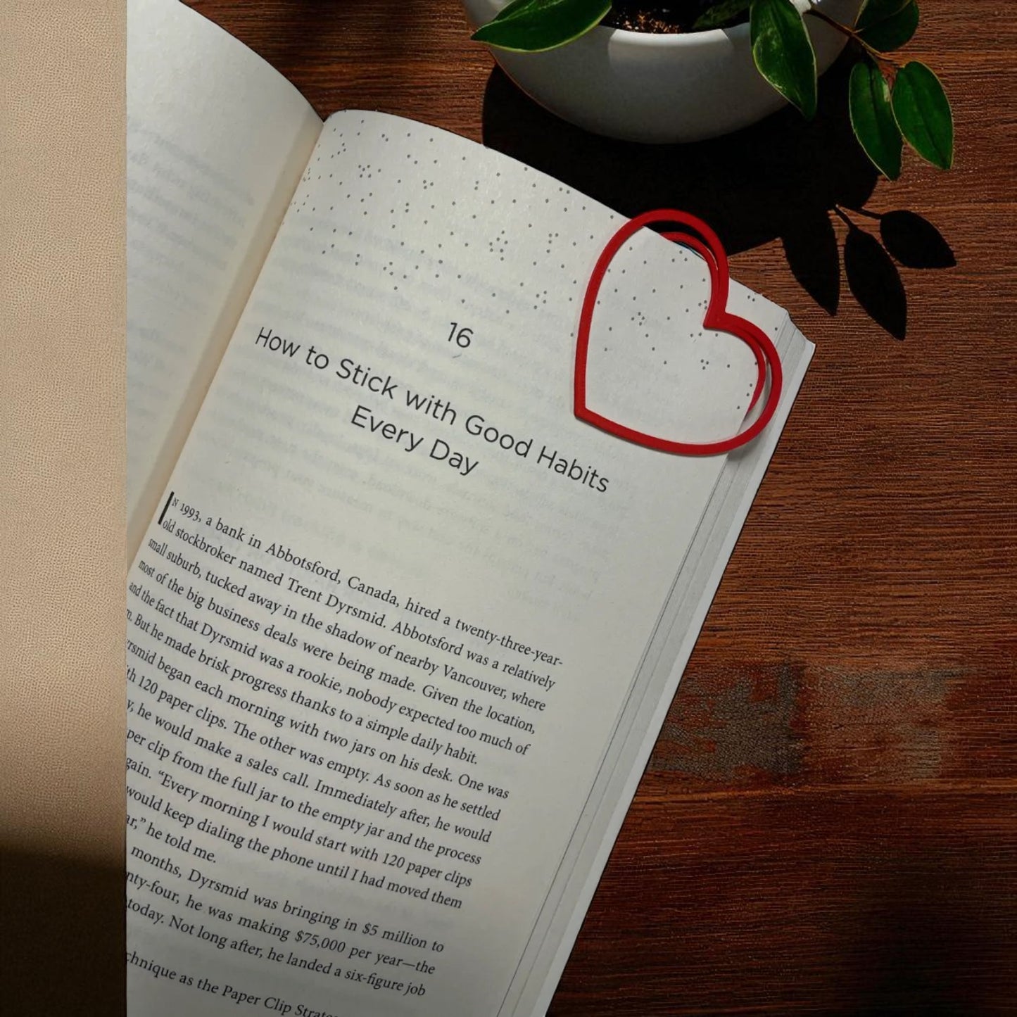 Heart-Shaped Bookmark – 3D Printed Cute Page Marker | Set of 6