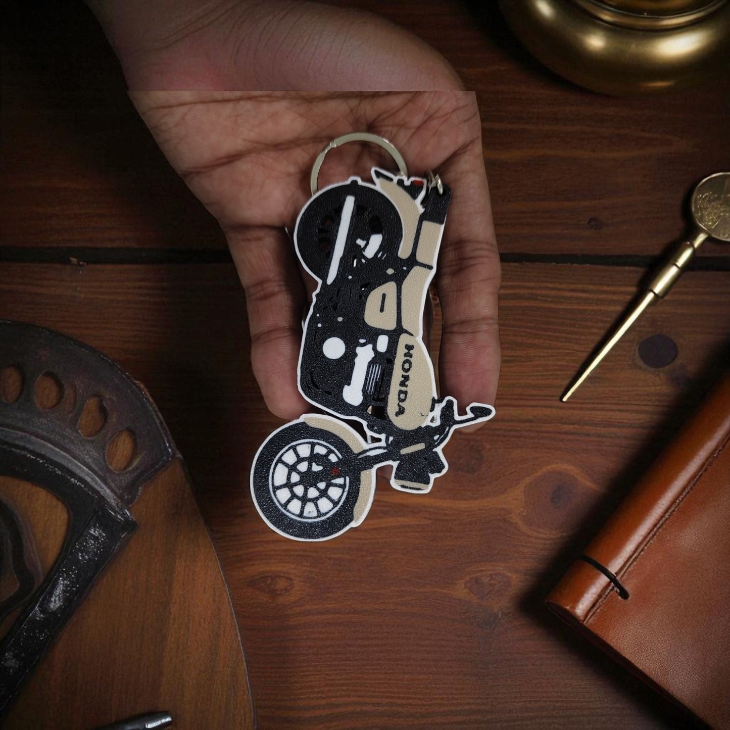 Custom Bike NFC Keychain | Personalized 3D Printed Keychain for Your Motorcycle | Unique Gift for Bikers