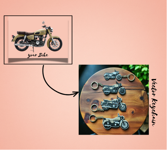 Custom Bike NFC Keychain | Personalized 3D Printed Keychain for Your Motorcycle | Unique Gift for Bikers