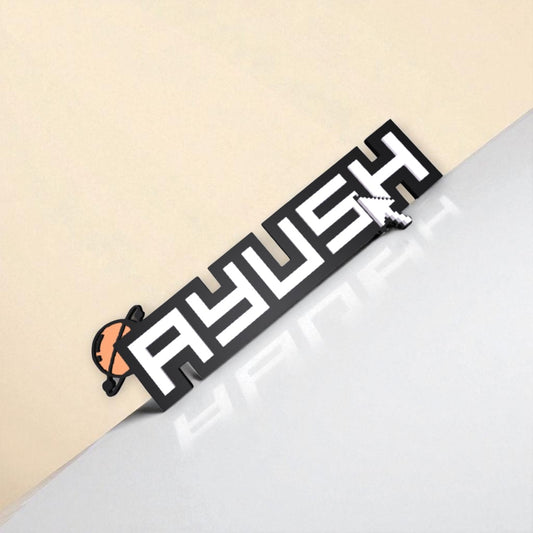 Name on Letter Keychain-Custom Letter Name Keychain – Personalized Initial Charm