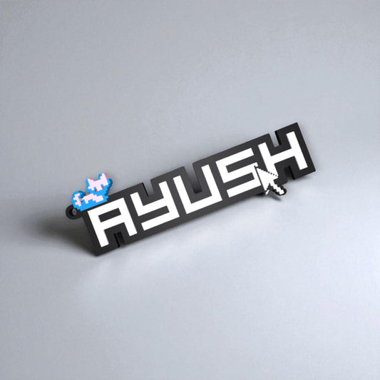 Name on Letter Keychain-Custom Letter Name Keychain – Personalized Initial Charm