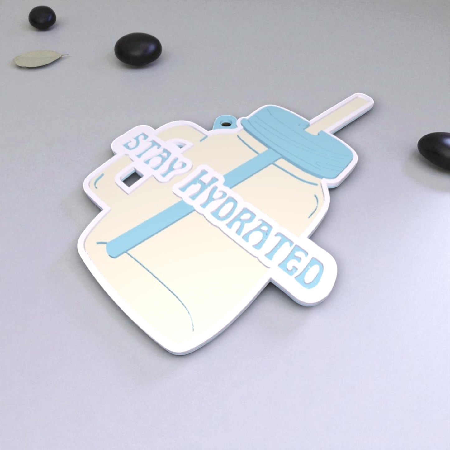 Stay Hydrated Keychain-Stay Hydrated charm – Friendly Daily Reminder