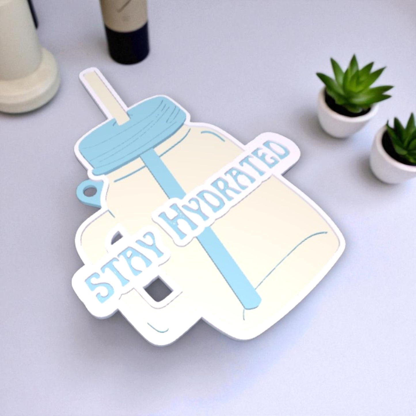 Stay Hydrated Keychain-Stay Hydrated charm – Friendly Daily Reminder