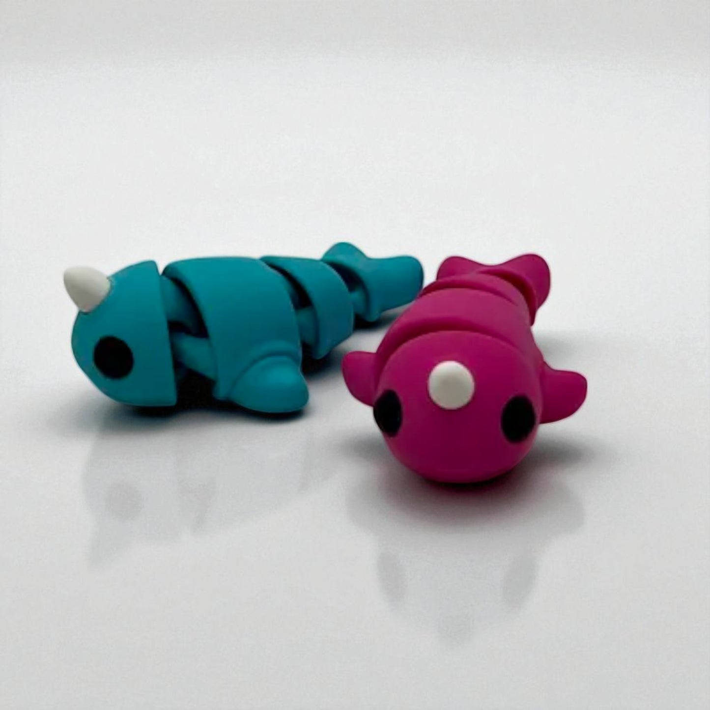 Flexi Narwhal Keychain – 3D Printed Articulated Ocean Buddy for Bags & Keys