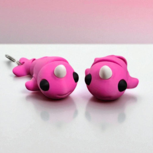 Flexi Narwhal Keychain – 3D Printed Articulated Ocean Buddy for Bags & Keys