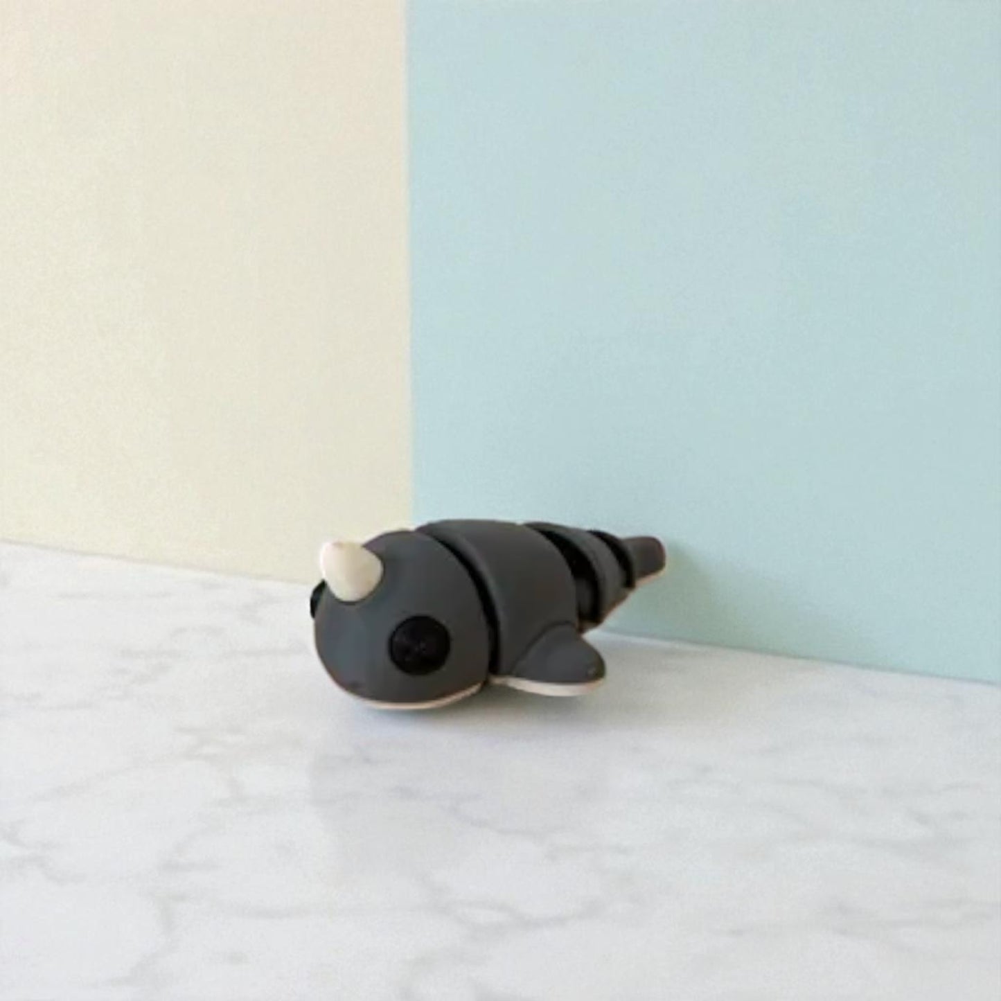 Flexi Narwhal Keychain – 3D Printed Articulated Ocean Buddy for Bags & Keys