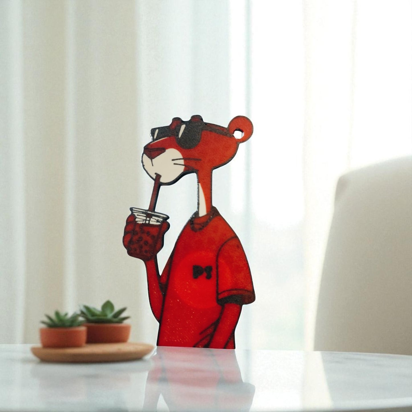 Pink Panther NFC Keychain-– Style, Mystery, and Tap-to-share