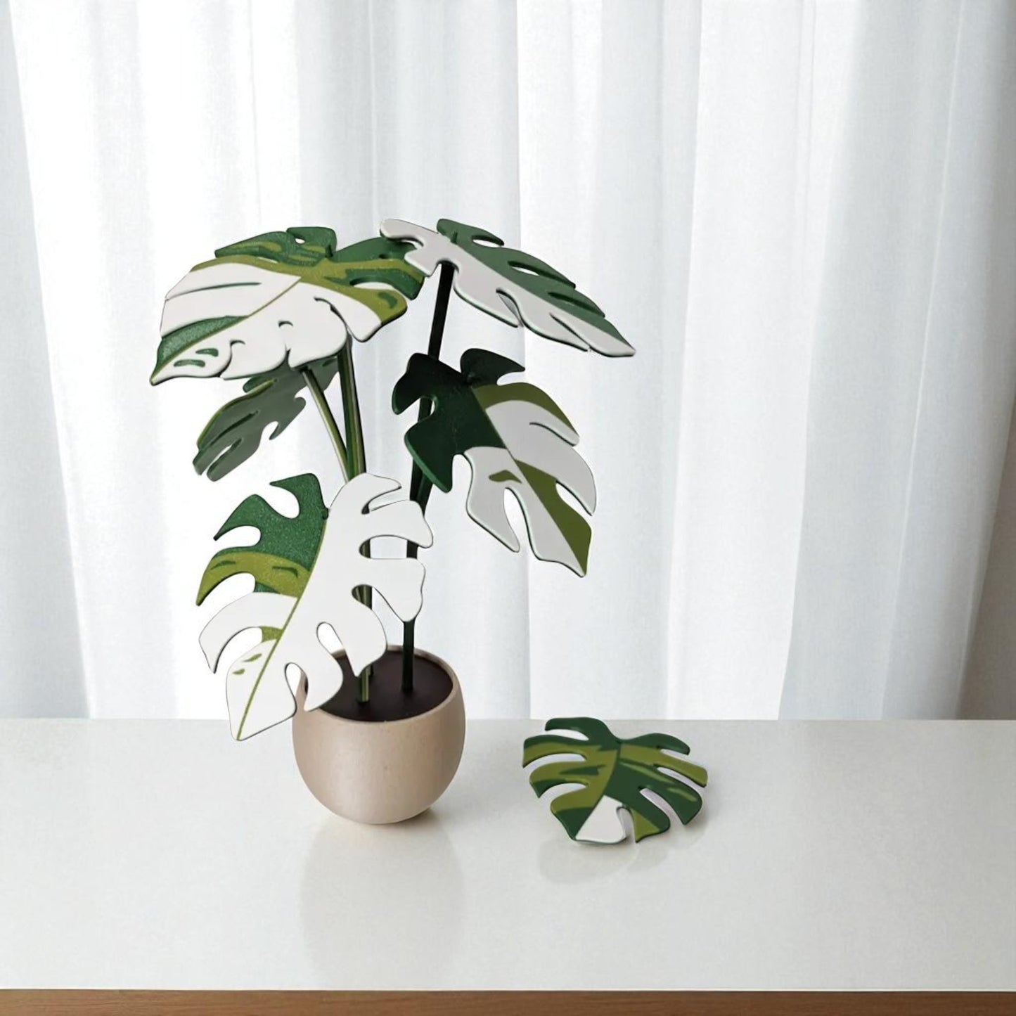 Variegata Leaf Coasters – 3D Printed Botanical Drink Mats Inspired by Nature