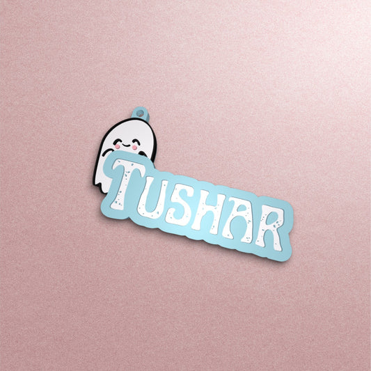 Name on Letter Keychain-Custom Letter Name Keychain – Personalized Initial Charm