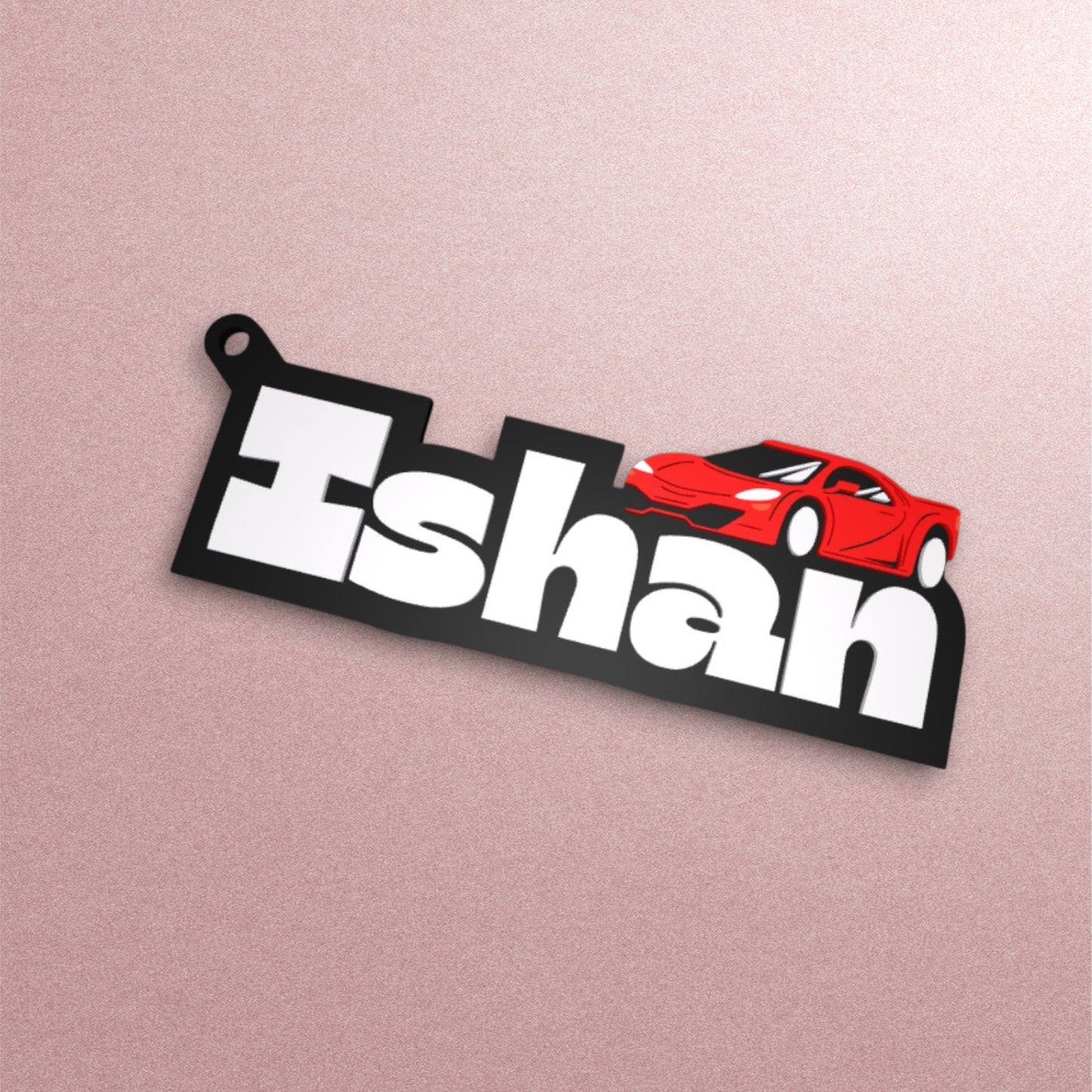 Name on Letter Keychain-Custom Letter Name Keychain – Personalized Initial Charm