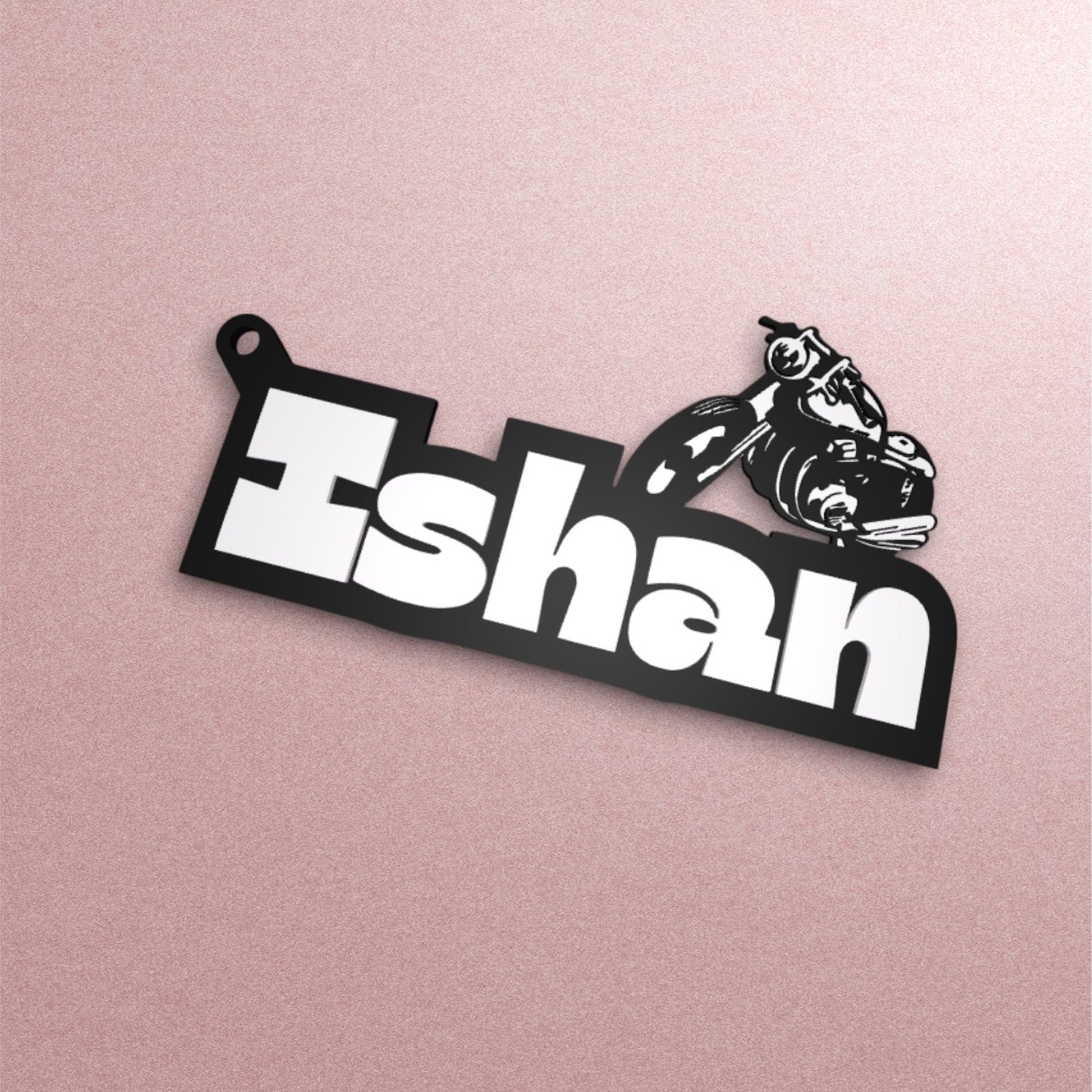 Name on Letter Keychain-Custom Letter Name Keychain – Personalized Initial Charm