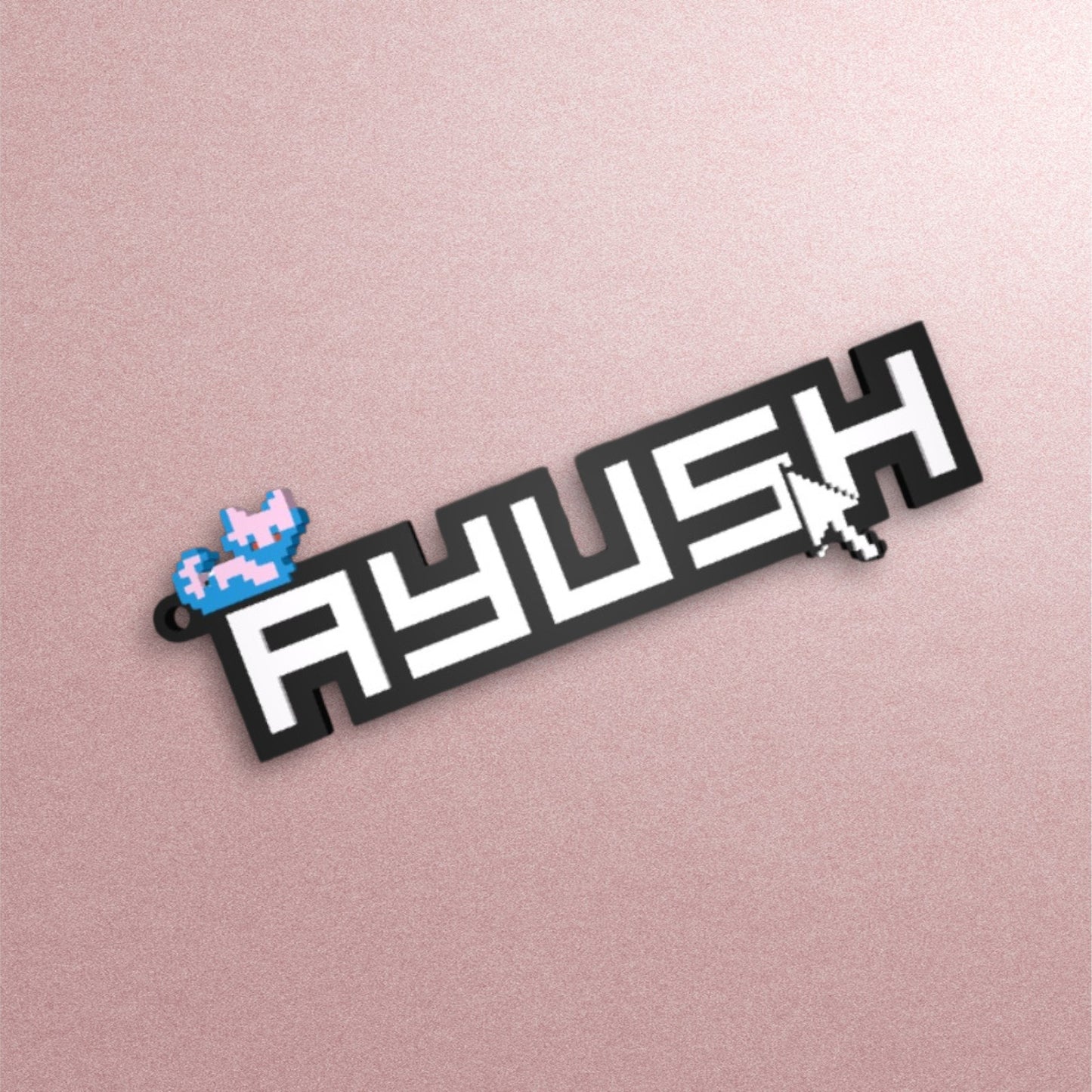 Name on Letter Keychain-Custom Letter Name Keychain – Personalized Initial Charm