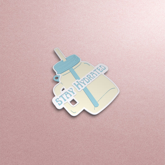 Stay Hydrated Keychain-Stay Hydrated charm – Friendly Daily Reminder