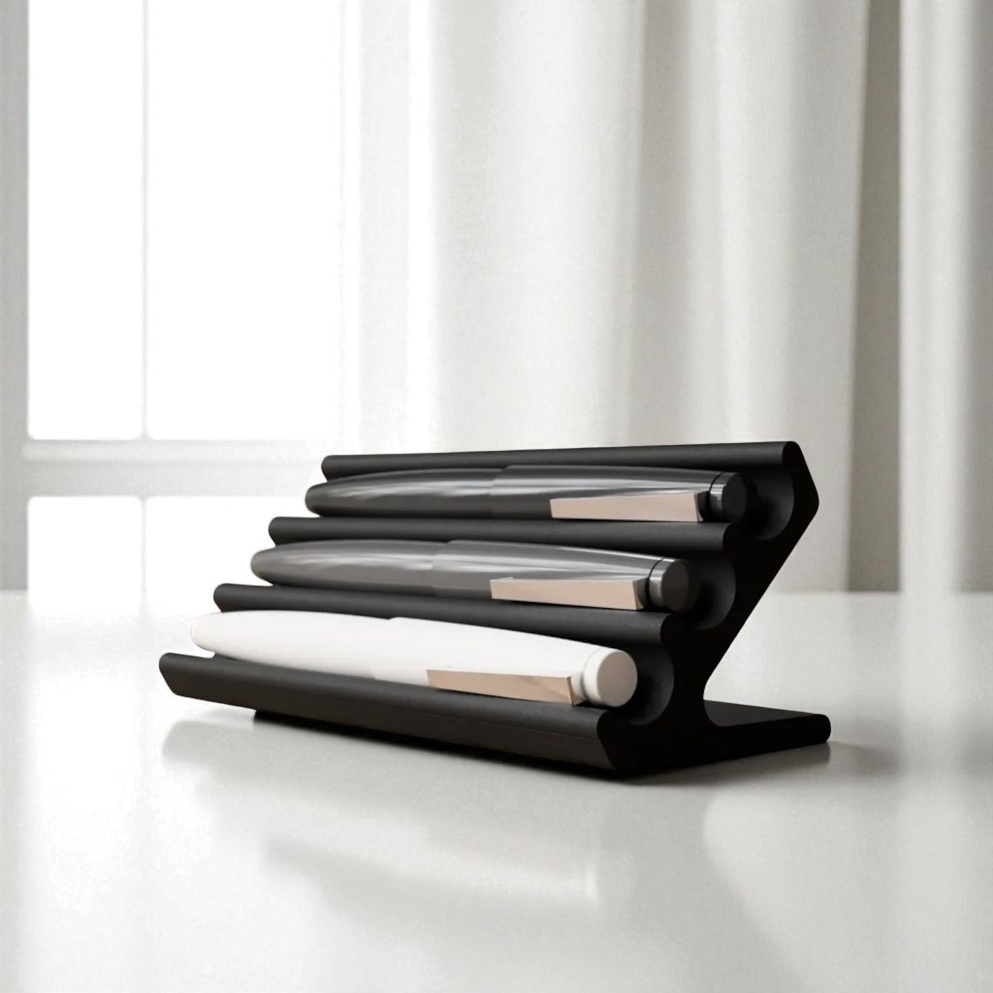 Inclined Pen Holder ā 3D Printed Angled Desk Organizer for Easy Access