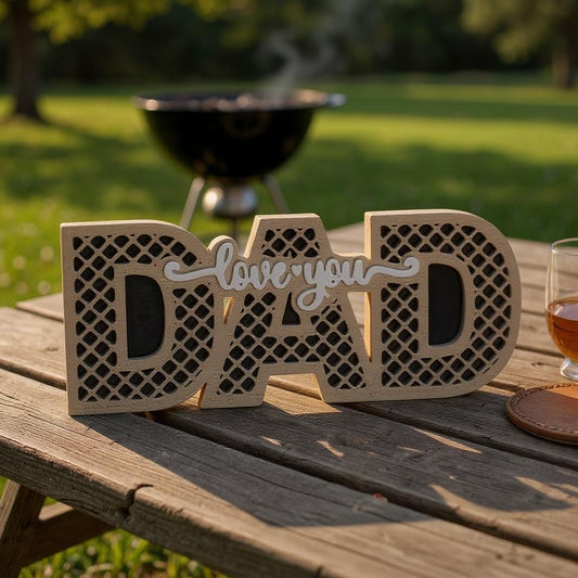 🖤 Love You Dad Desk Sign