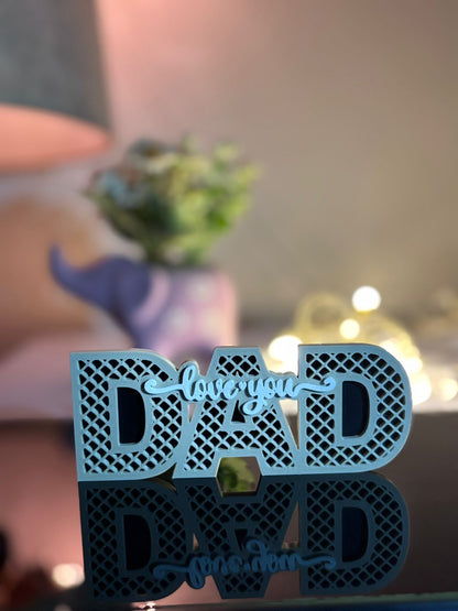 🖤 Love You Dad Desk Sign