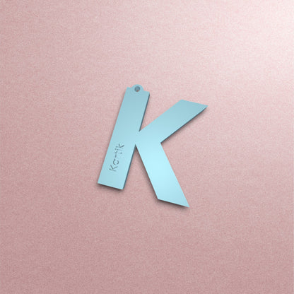 Name on Letter Keychain-Custom Letter Name Keychain – Personalized Initial Charm