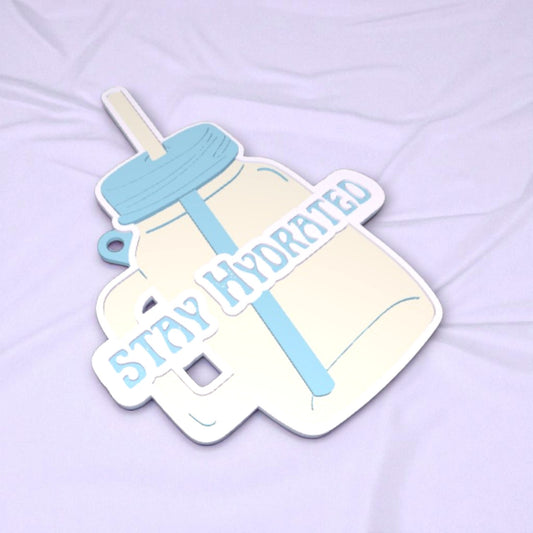 Stay Hydrated Keychain-Stay Hydrated charm – Friendly Daily Reminder