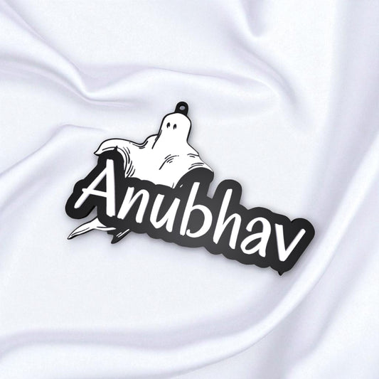 Name on Letter Keychain-Custom Letter Name Keychain – Personalized Initial Charm