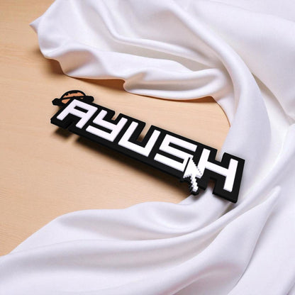 Name on Letter Keychain-Custom Letter Name Keychain – Personalized Initial Charm