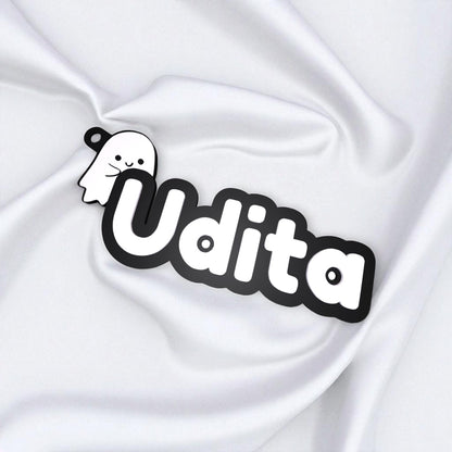 Name on Letter Keychain-Custom Letter Name Keychain – Personalized Initial Charm