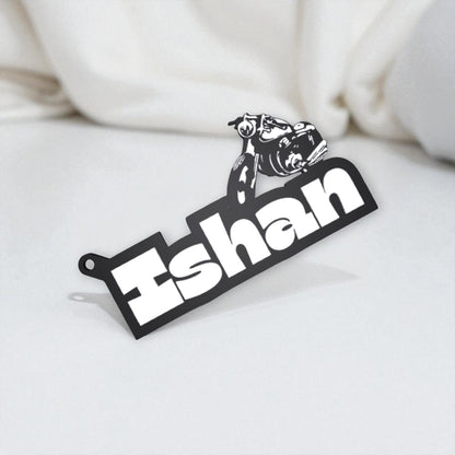 Name on Letter Keychain-Custom Letter Name Keychain – Personalized Initial Charm
