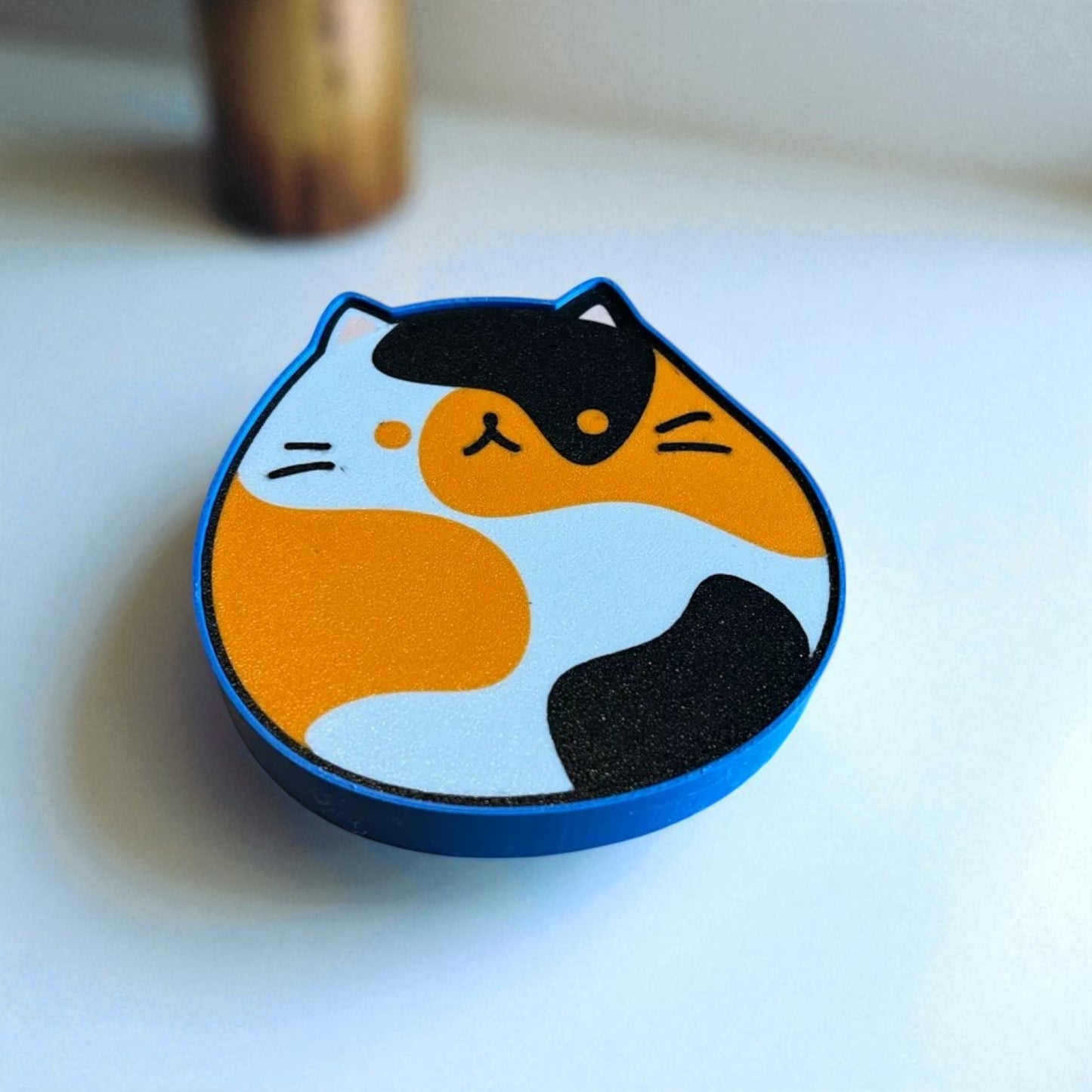 Cat Coasters – 3D Printed Cute Kitty Drink Coasters for Home & Office set of 6 with holder