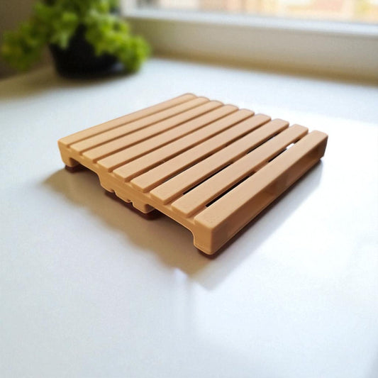 Pallet Coffee Coaster – 3D Printed Mini Wooden Pallet Style Drink Mat
