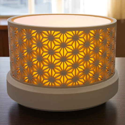 Japanese Kumiko Lamp – 3D Printed Minimalist Wooden Lattice-Style Lantern for Warm Ambient Lighting