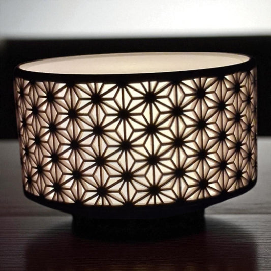 Japanese Kumiko Lamp – 3D Printed Minimalist Wooden Lattice-Style Lantern for Warm Ambient Lighting