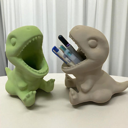 Dinosaur Pencil Holder – 3D Printed Dino-Shaped Desk Organizer for Kids & Creatives