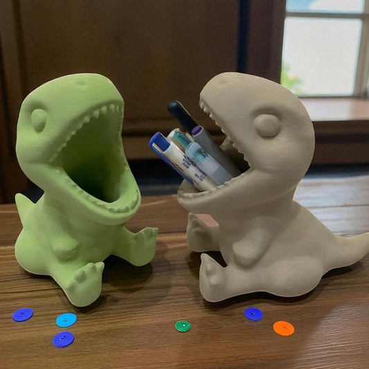 Dinosaur Pencil Holder – 3D Printed Dino-Shaped Desk Organizer for Kids & Creatives