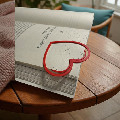 Heart-Shaped Bookmark – 3D Printed Cute Page Marker | Set of 6