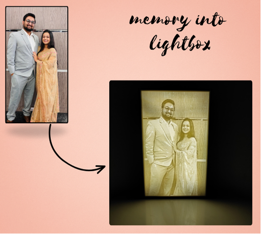 Rectangular Lithophane Photo Frame Lamp Personalized 3D Printed Romantic Photo Gift