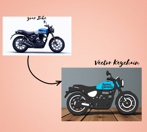Custom Bike NFC Keychain | Personalized 3D Printed Keychain for Your Motorcycle | Unique Gift for Bikers